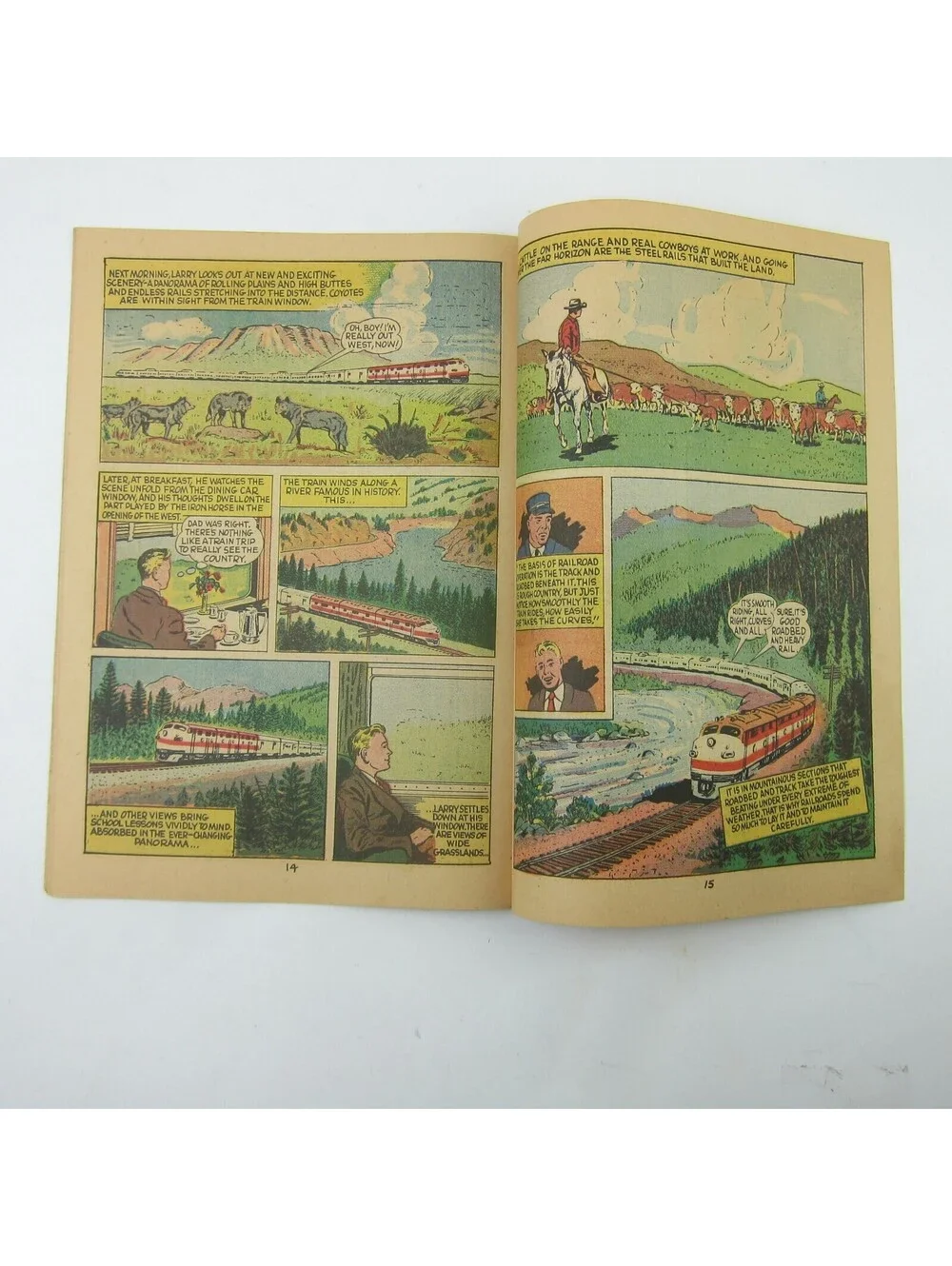 Railroad Comic Book Ride the High Iron America's Passenger Trains Vintage 1955